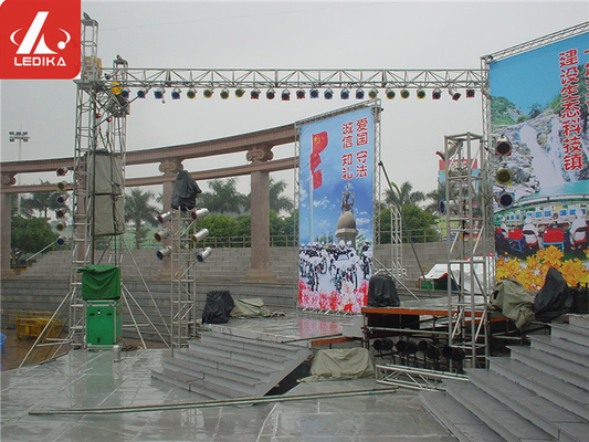 6082 T6 Aluminium Goal Posts Led Screen / Background Cloth Stand Truss System