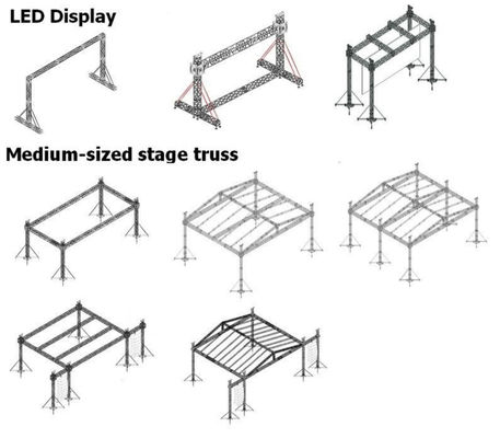 Aluminum Outdoor Event Truss System Concert Roof Stage Riser Platform Design Stand Display Truss