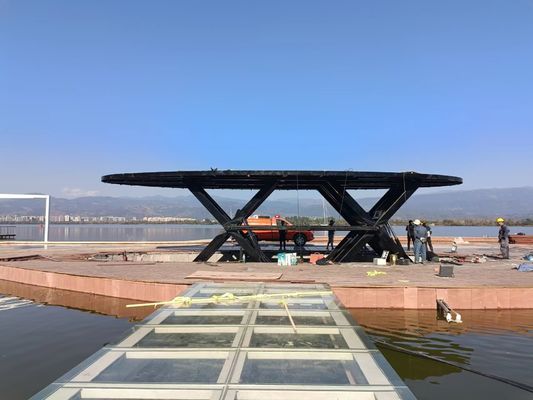 Plataforma de elevação rotativa hidráulica personalizável para aplicações industriais